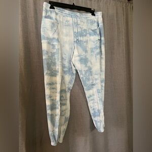 Light Blue Tie-Dye Jogger Pants